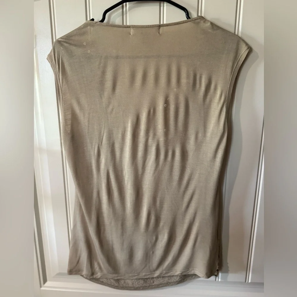 2/for $20 🪩 MICHAEL KORS Gold Sequin Sleeveless, Scoop Blouse (Women’s Medium)